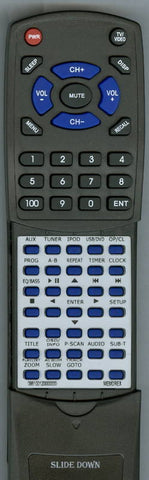 MEMOREX RT086100120000000 Replacement Remote