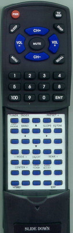 SONY 147306821 Replacement Remote