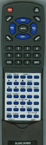 SONY HCDT11 Replacement Remote
