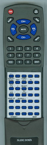 SONY RT147332311 Replacement Remote
