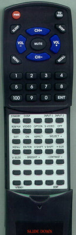 SONY PFM42B1 Replacement Remote