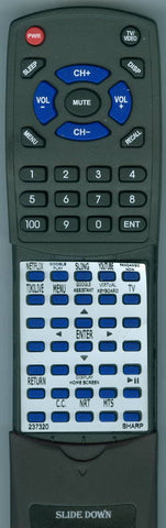 SHARP LC58Q620U Replacement Remote