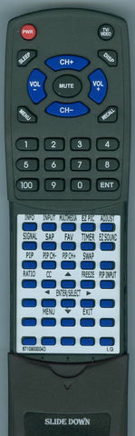 LG 32LP2DC Replacement Remote