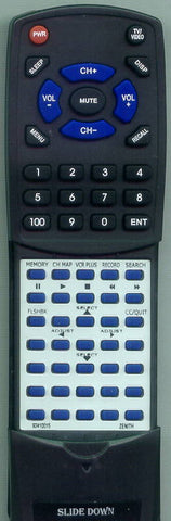 ZENITH 92410015 Replacement Remote