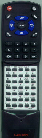 SHARP RT9JD076B0MR030 Replacement Remote