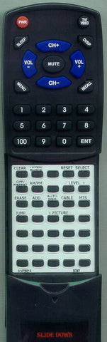 SONY K20TS12 Replacement Remote