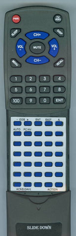 ACTION RTACN5104V1 Replacement Remote