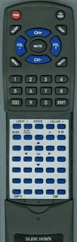COBY RTCSMP175 Replacement Remote