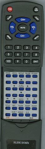 VALOR RTDV169 Replacement Remote