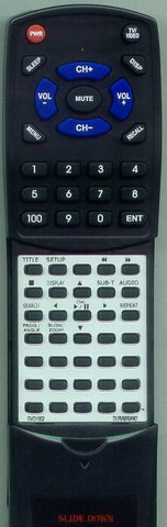 DURABRAND DVD1002 Replacement Remote
