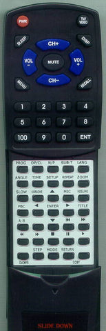 COBY RTDVD615 Replacement Remote