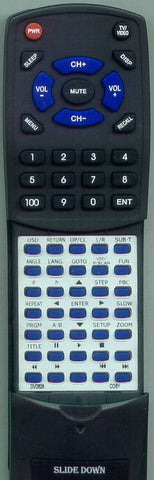 COBY RTDVD628 Replacement Remote