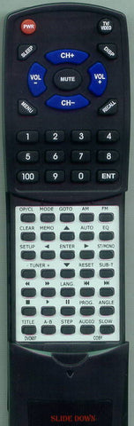 COBY RTDVD937 Replacement Remote
