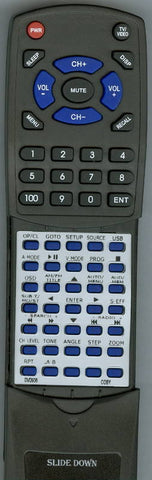 COBY RTDVD938 Replacement Remote