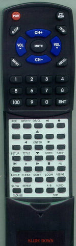 COBY RTDVDR1000 Replacement Remote