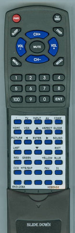 HISENSE EN31206A Replacement Remote