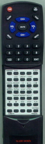 PANASONIC EUR642173 Replacement Remote