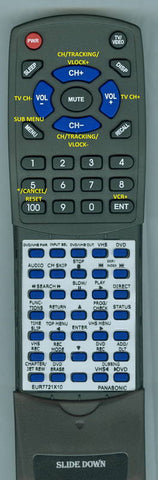 PANASONICINSERT DMRE75V Replacement Remote