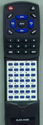 NILES ZR8630 Replacement Remote