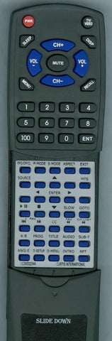 CURTIS RTLCDVD2234A Replacement Remote