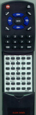 NORCENT RTLT3250 Replacement Remote