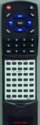 ZENITH Z15LCD1 Replacement Remote