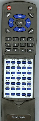 MEMOREX RTMVD2015 Replacement Remote