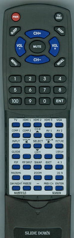 NUVISION NVU55FX10LS Replacement Remote