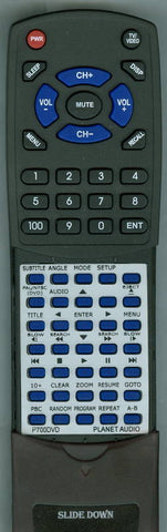 PA RTP700DVD Replacement Remote