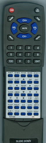 GPX REMTD2420ARS Replacement Remote