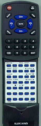 CONCERTONE RV2000 Replacement Remote