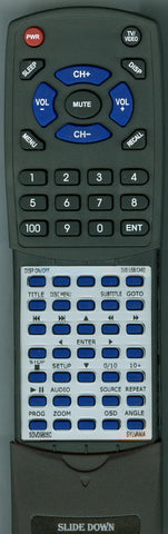 SYLVANIA SDVD9805C Replacement Remote