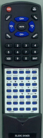 COBY RTTFDVD1570 Replacement Remote