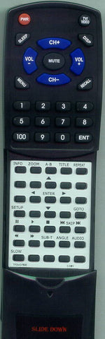 COBY TFDVD7500 Replacement Remote