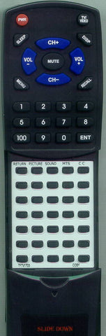 COBY TFTV1703 Replacement Remote