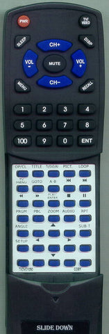 COBY TVDVD1050 Replacement Remote