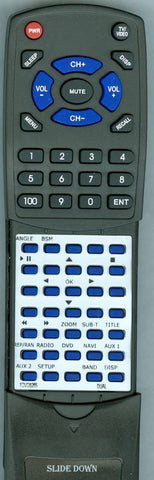 DUAL XDVD8265 Replacement Remote
