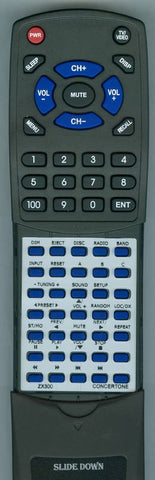 CONCERTONE ZX300 Replacement Remote