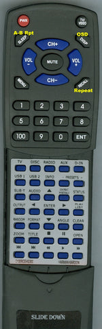 HARMAN KARDON 0100RCEHS300 Replacement Remote