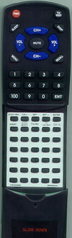 BROKSONIC CTGV2727B Replacement Remote