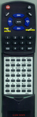SANSUI VRDVD4005 Replacement Remote
