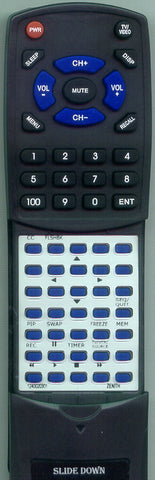 ZENITH PV4663 Replacement Remote