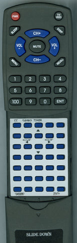 ZENITH 12400206 Replacement Remote