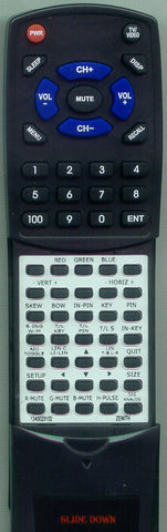 ZENITH 1240023104 Replacement Remote