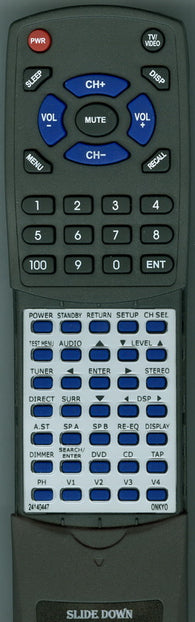 ONKYO 24140447 Replacement Remote