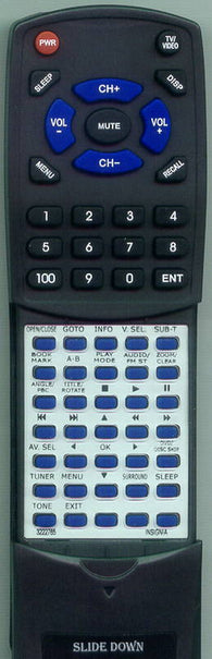 INSIGNIA 32-22765 Replacement Remote