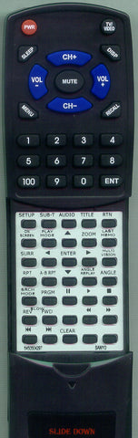 SANYO 6450458200 Replacement Remote