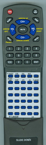 LG--INSERT RT6711JB3002B Replacement Remote