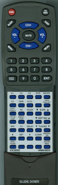 HARMAN KARDON AVR100RC Replacement Remote