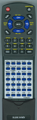 ACESONIC--INSERT DGX210 BLUE Replacement Remote